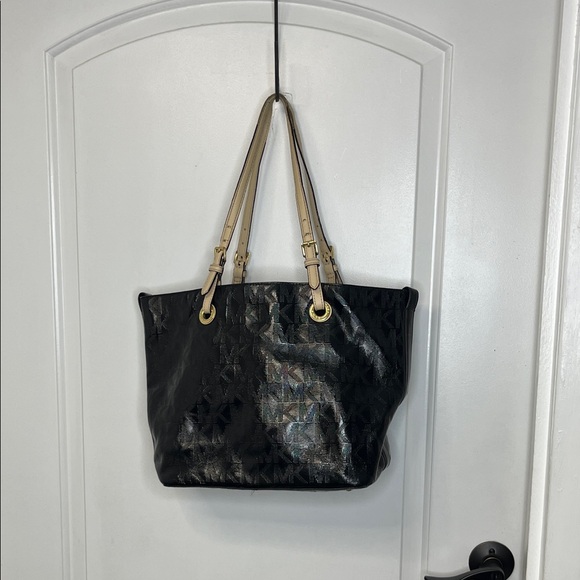 MICHAEL Michael Kors Black and Tan Tote #304 - Picture 1 of 1